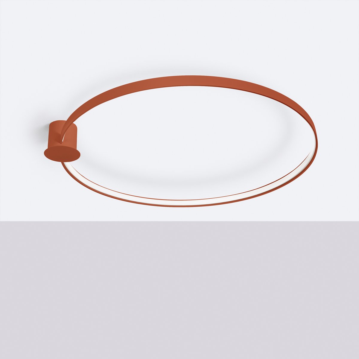 Plafonnier Aluminium Ocre Rouge LED 1 Rio ocre rouge, EDEN