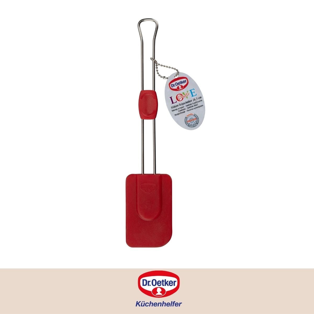 Spatule de pâtisserie FLEXXIBEL LOVE rouge, DR OETKER