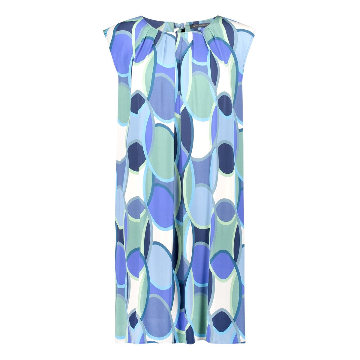 Robe détente à encolure ronde bleu/vert, BETTY BARCLAY