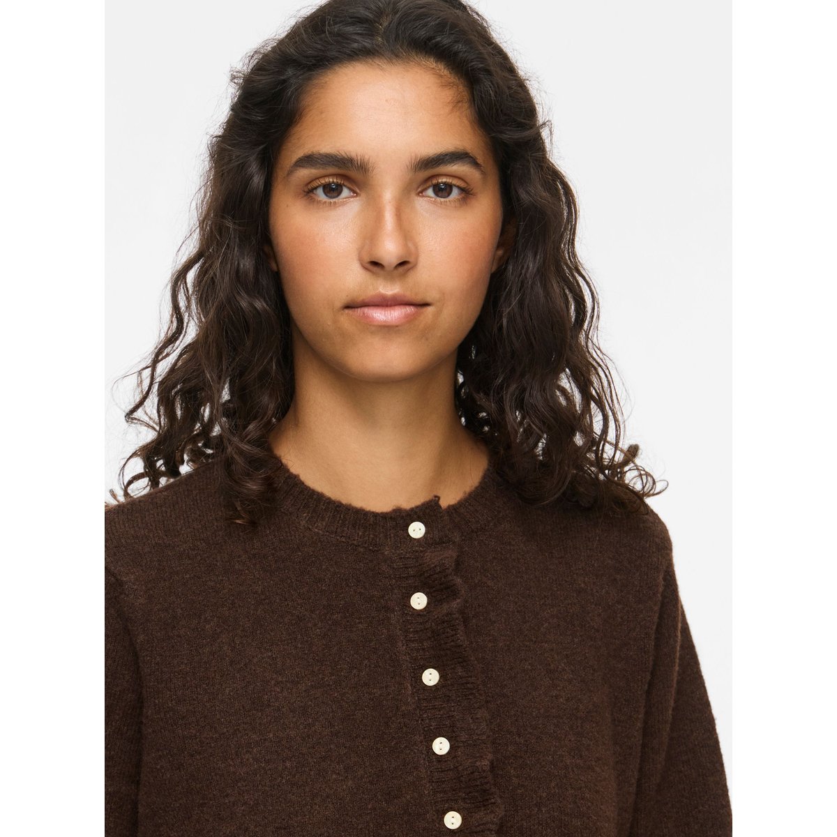 Cardigan En Maille marron - coffee bean1, VILA