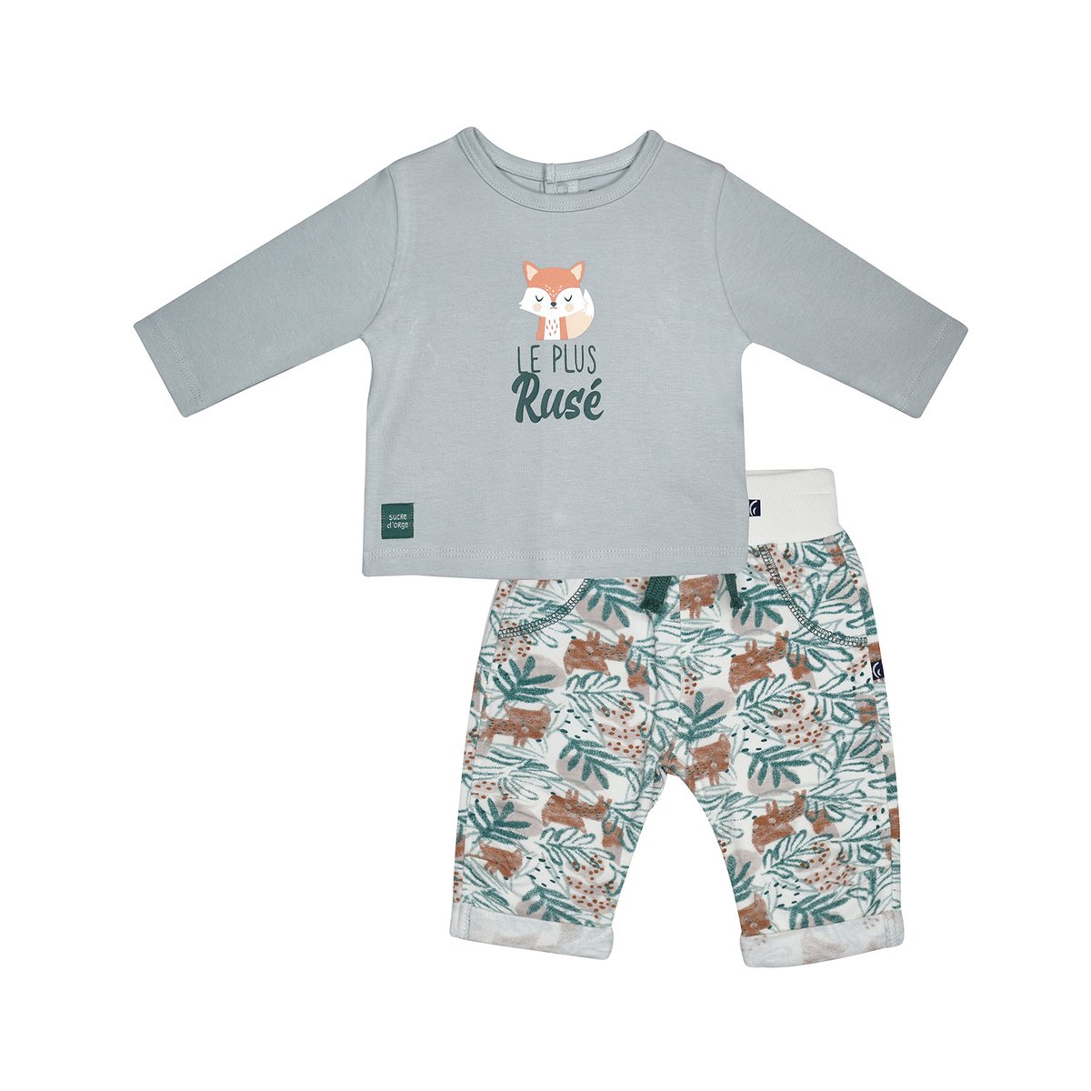 Tshirt pantalon malo maille vert, SUCRE D'ORGE