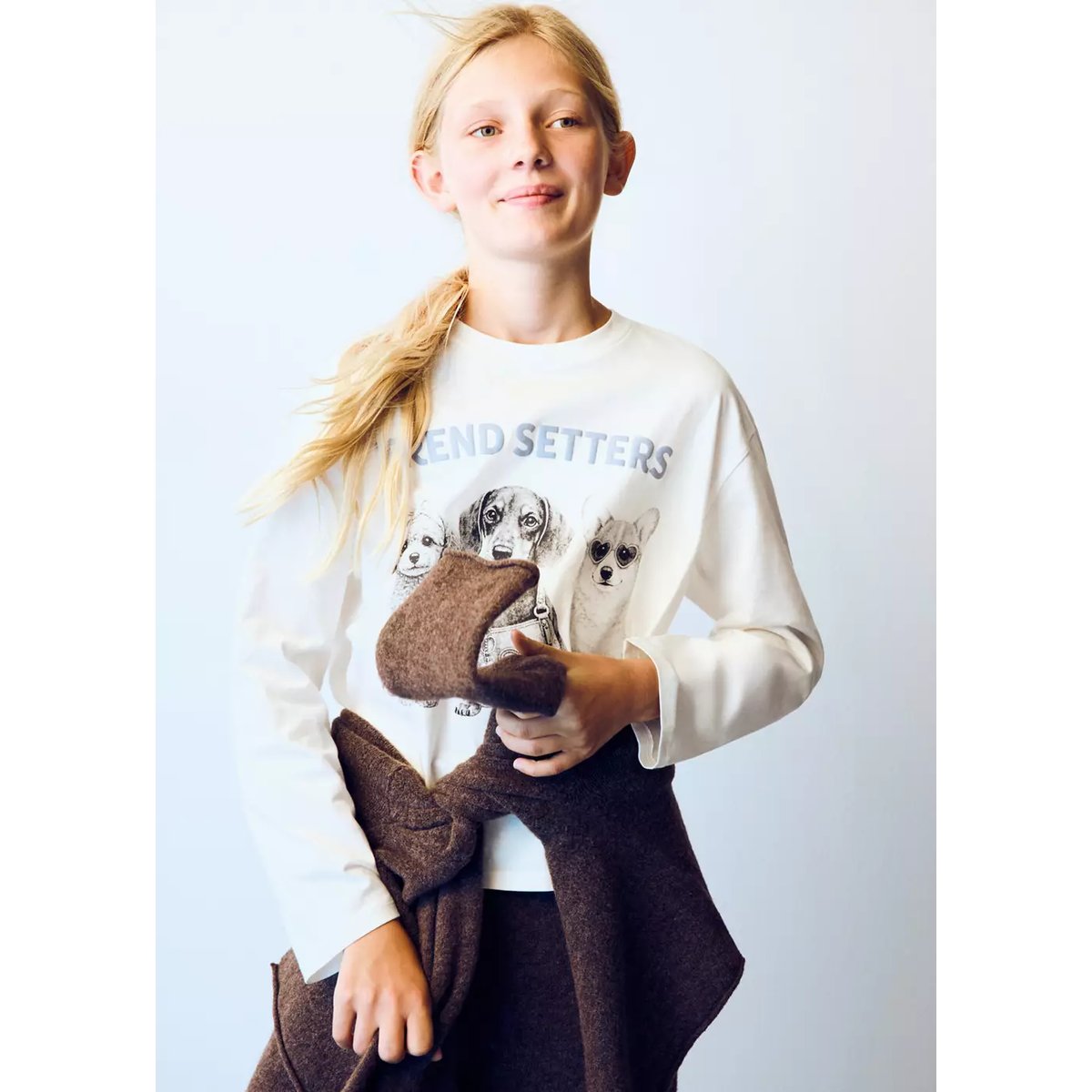 T-shirt détail imprimé blanc cassé, MANGO KIDS