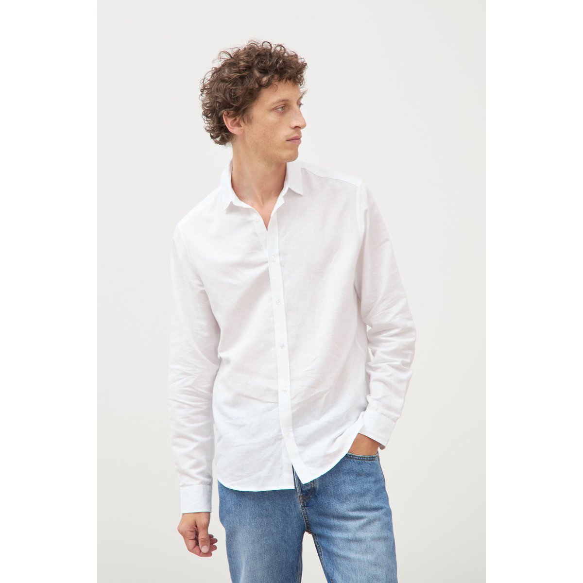 Chemise manches longues blanc, BONOBO