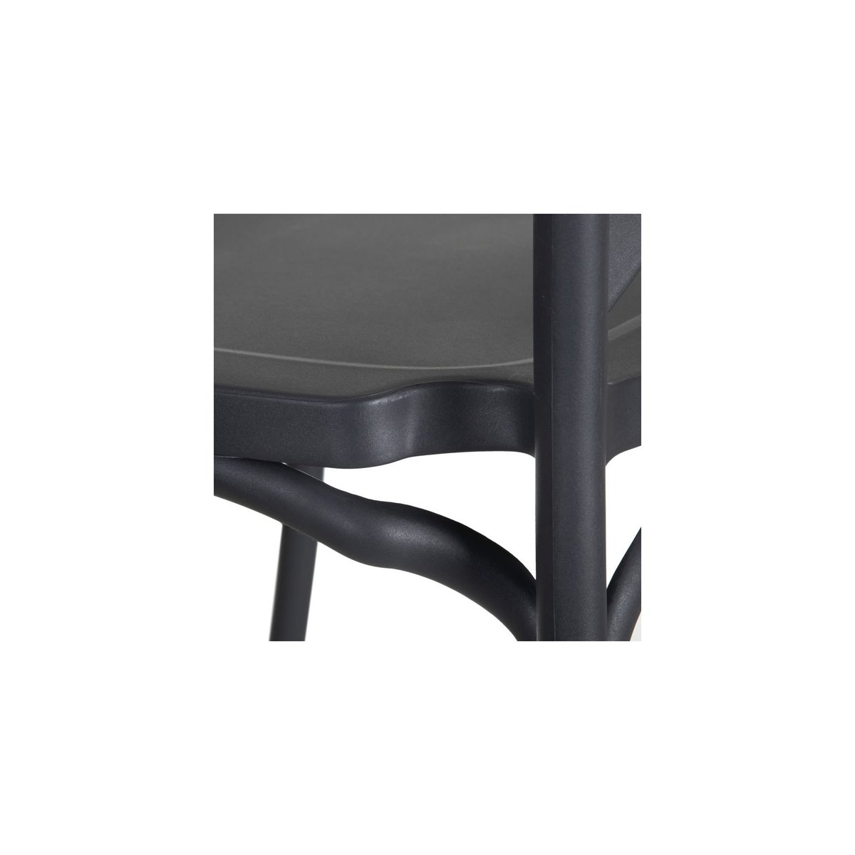 Chaise Esprit Bistrot en Polypropylène Gris gris, WADIGA