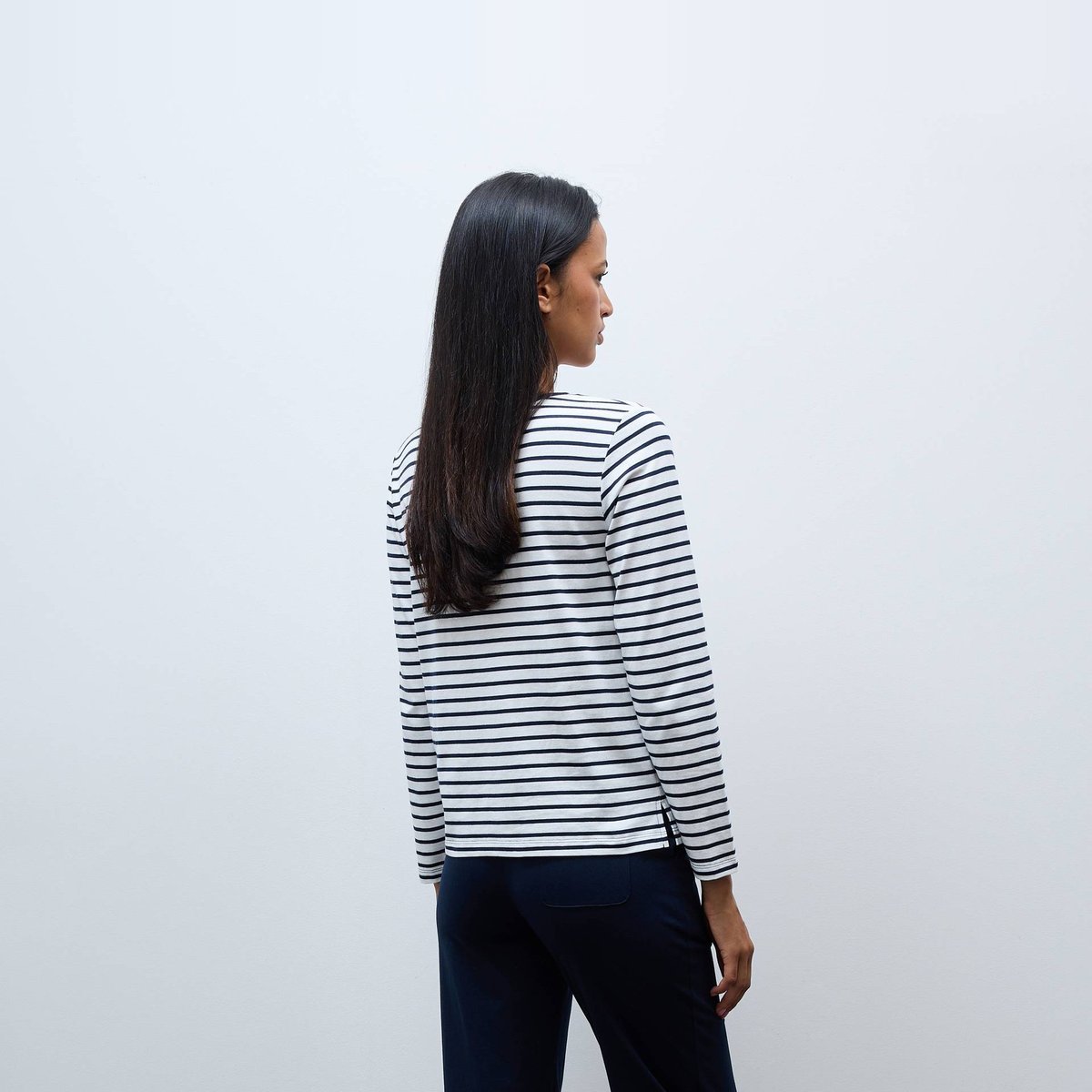 Pyjama uni en coton jersey BIO GOTS avec coeur brodé marine, MONOPRIX
