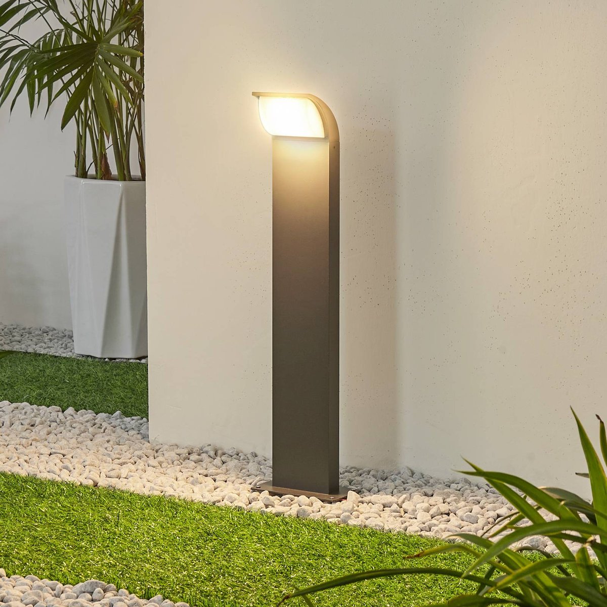 Luminaire extérieur en aluminium moderneLED anthracite, blanc, LUCANDE
