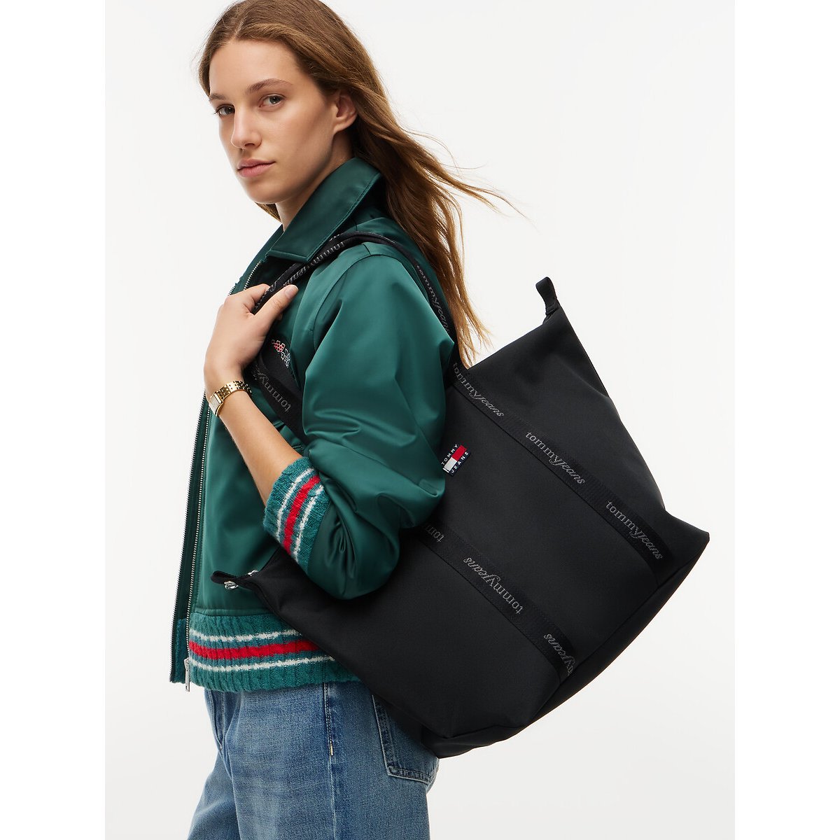 Bolso tote negro, TOMMY JEANS