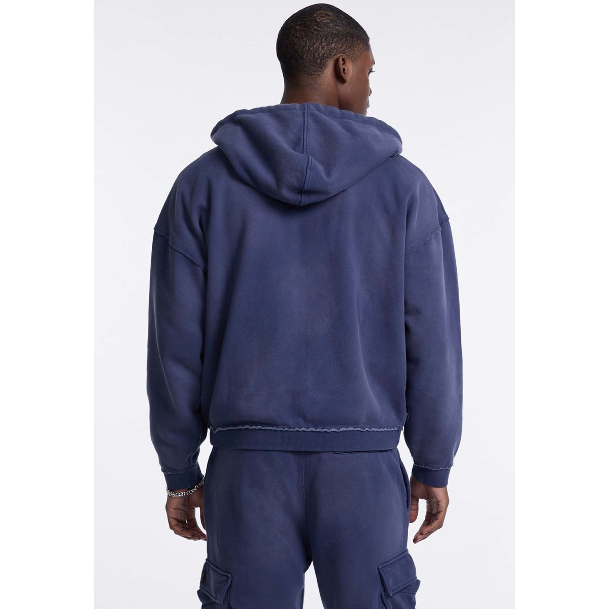 Sweat-Shirt À Capuche bleu foncé, GUESS JEANS
