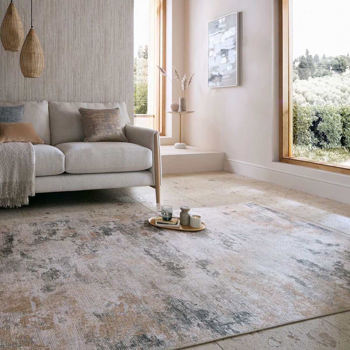 Tapis lavable LILA beige, FLAIR RUGS