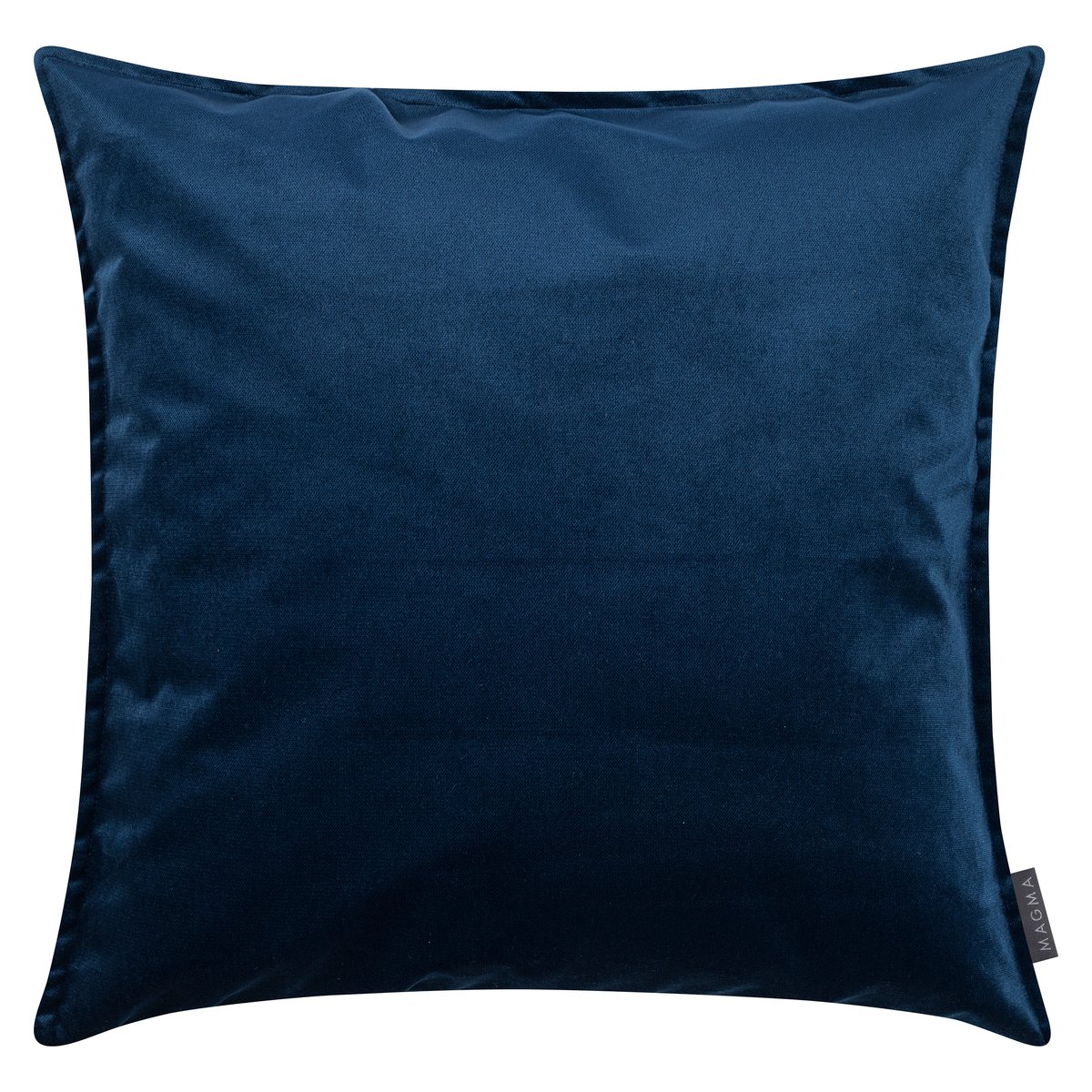 Housse de coussin velours avec volant piqué MARLA bleu marine, MAGMA HEIMTEX