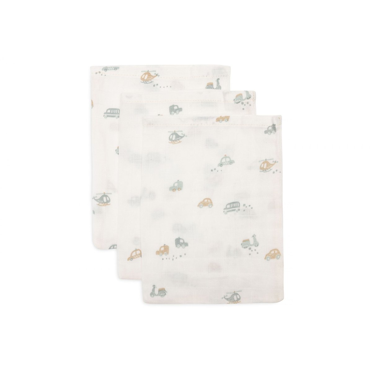 Lot de 3 gants de toilette blanc, JOLLEIN