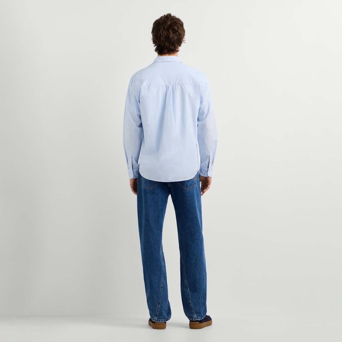 Chemise Coupe Regular En Popeline bleu javel, PEPE JEANS