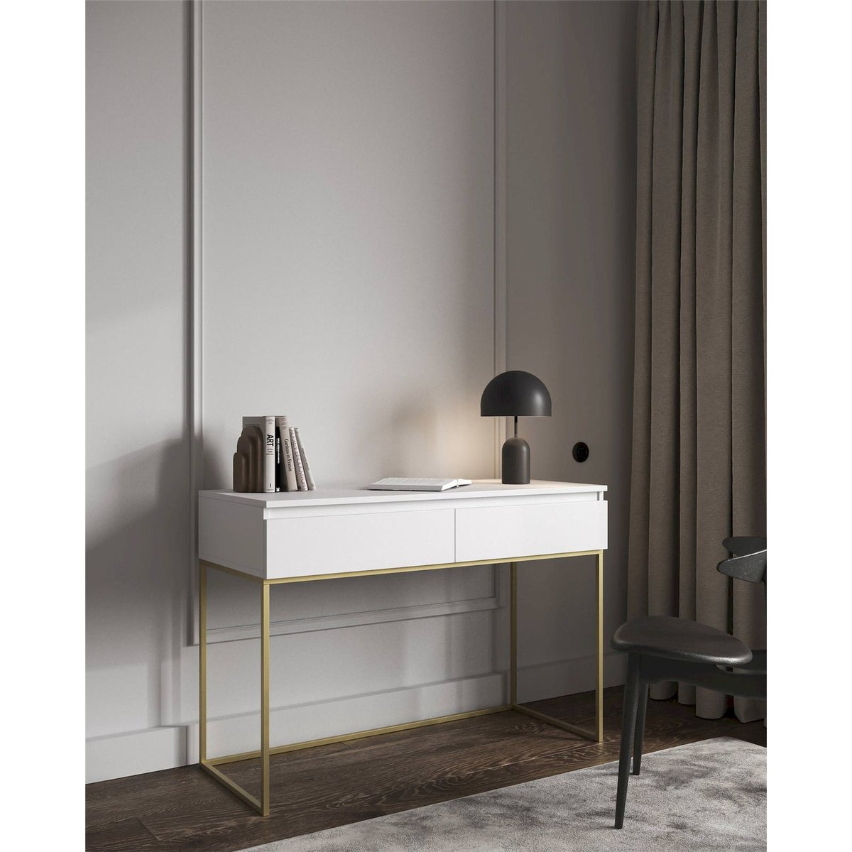 Bureau coiffeuse collection BEMMI noir, RECOLLECTION