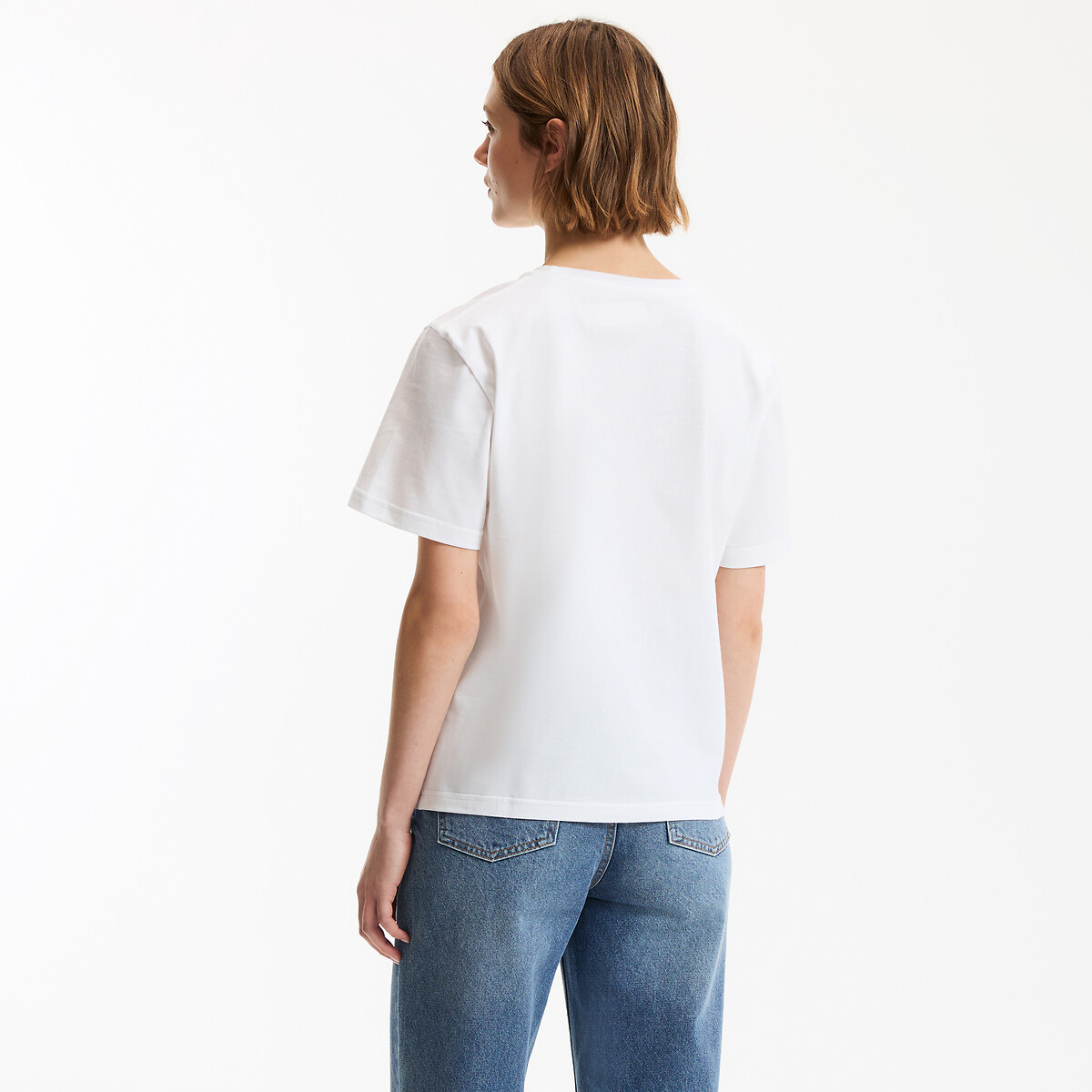 Graphic Print Crew Neck Short Sleeve T-Shirt white, CHARLES DE VILMORIN X LA REDOUTE