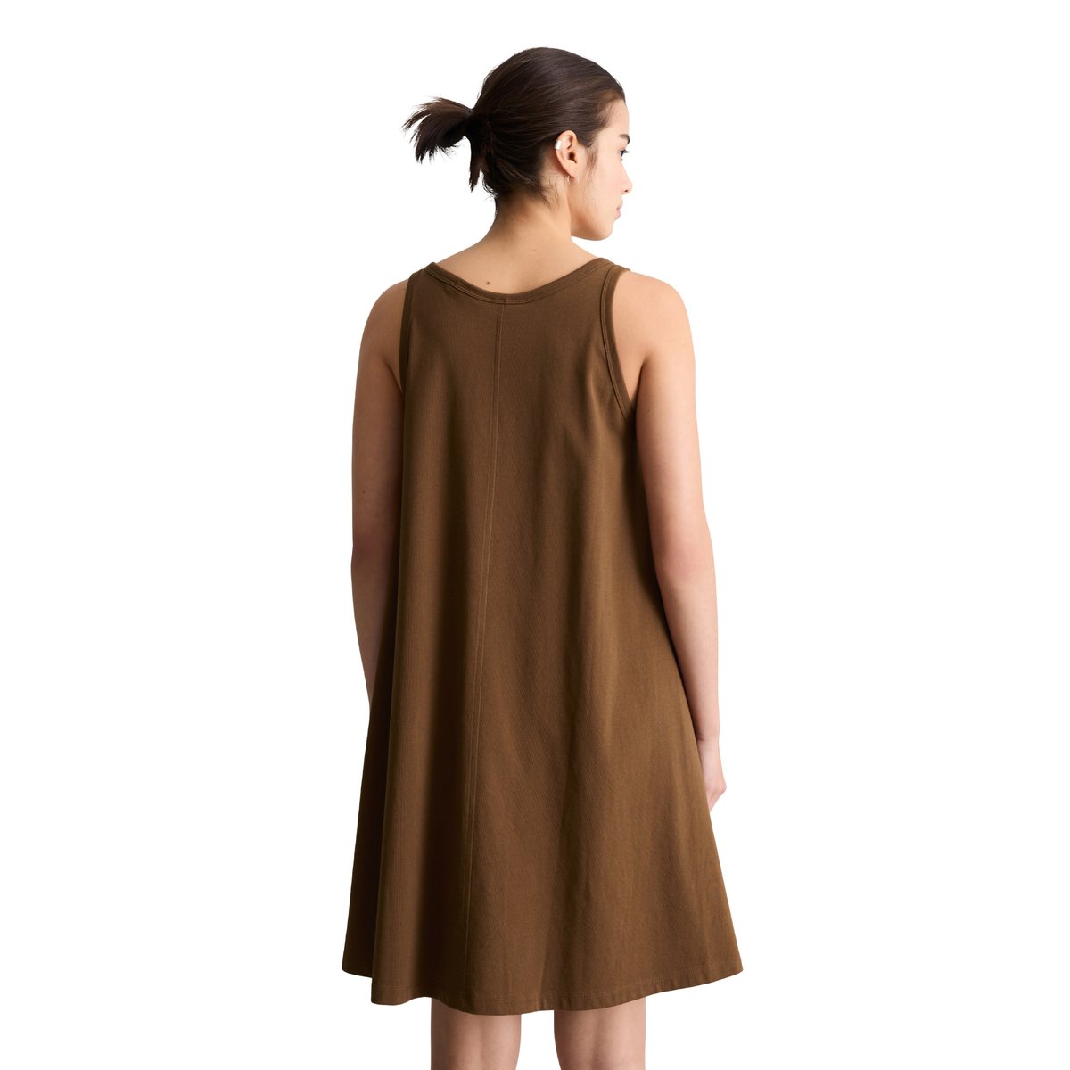 Robe en jersey sans manches DfC A-Shape en coton organique marron, MARC O’POLO DENIM