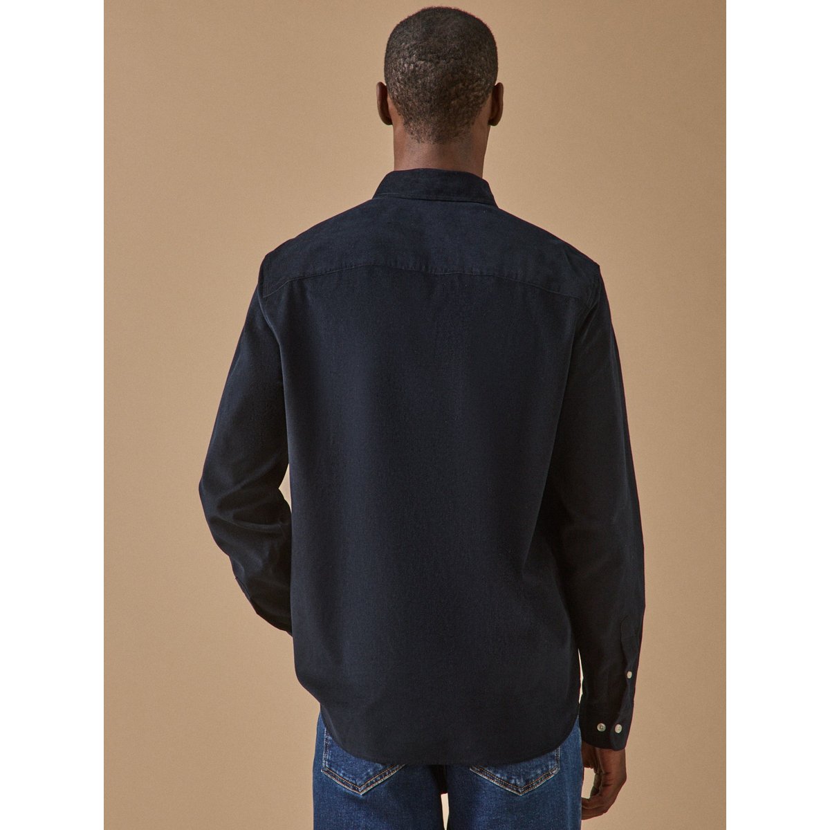 Chemise velours coupe contemporaine marine, CYRILLUS
