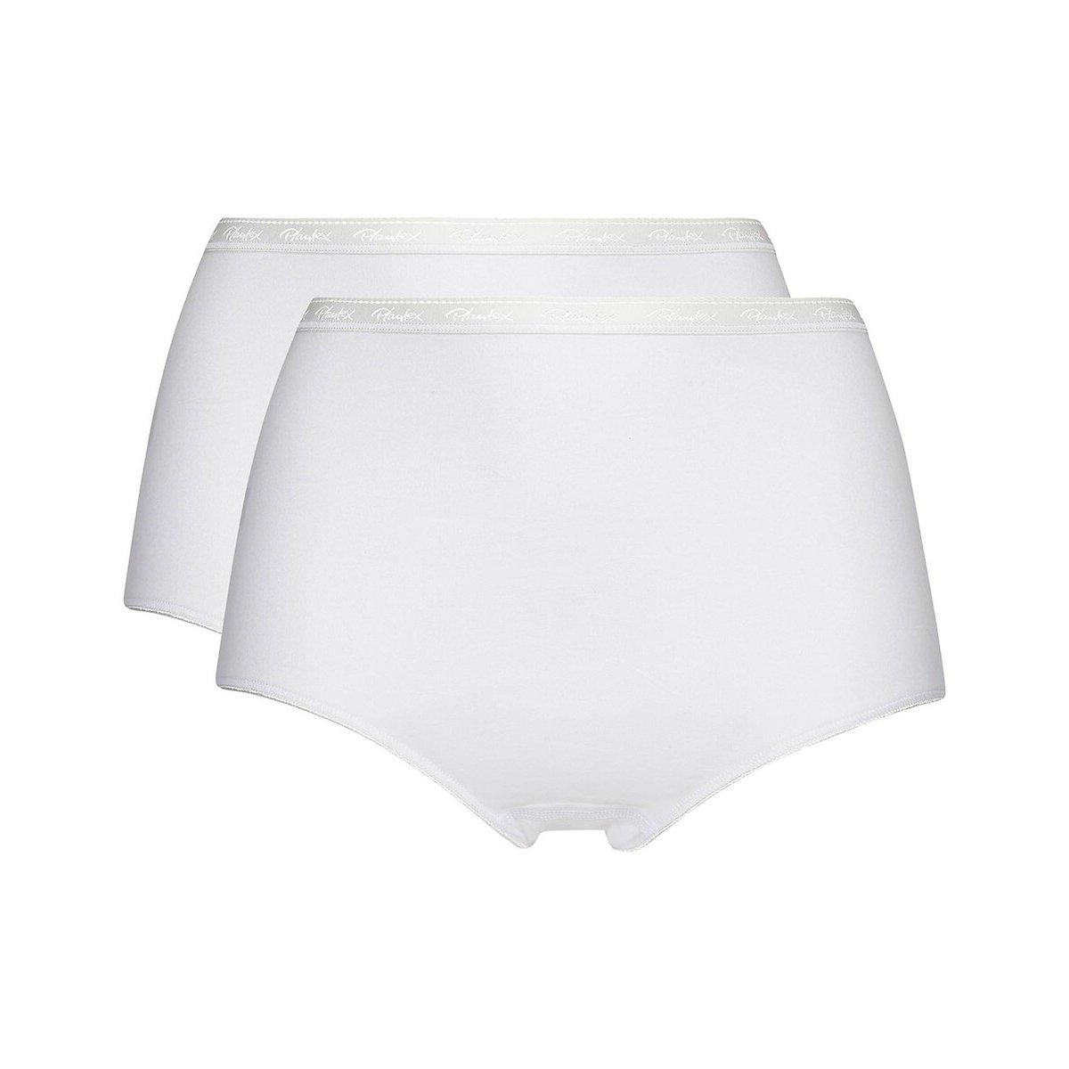 Set van 2 maxi slips in biologisch katoen beige+wit, PLAYTEX