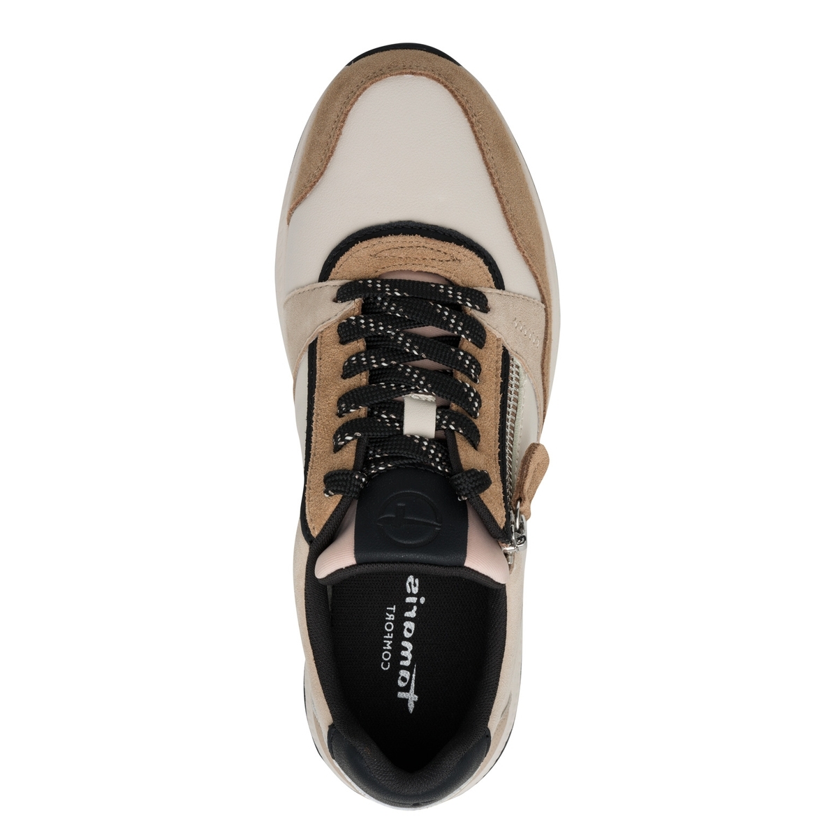Basket talon bloc marron nature, TAMARIS