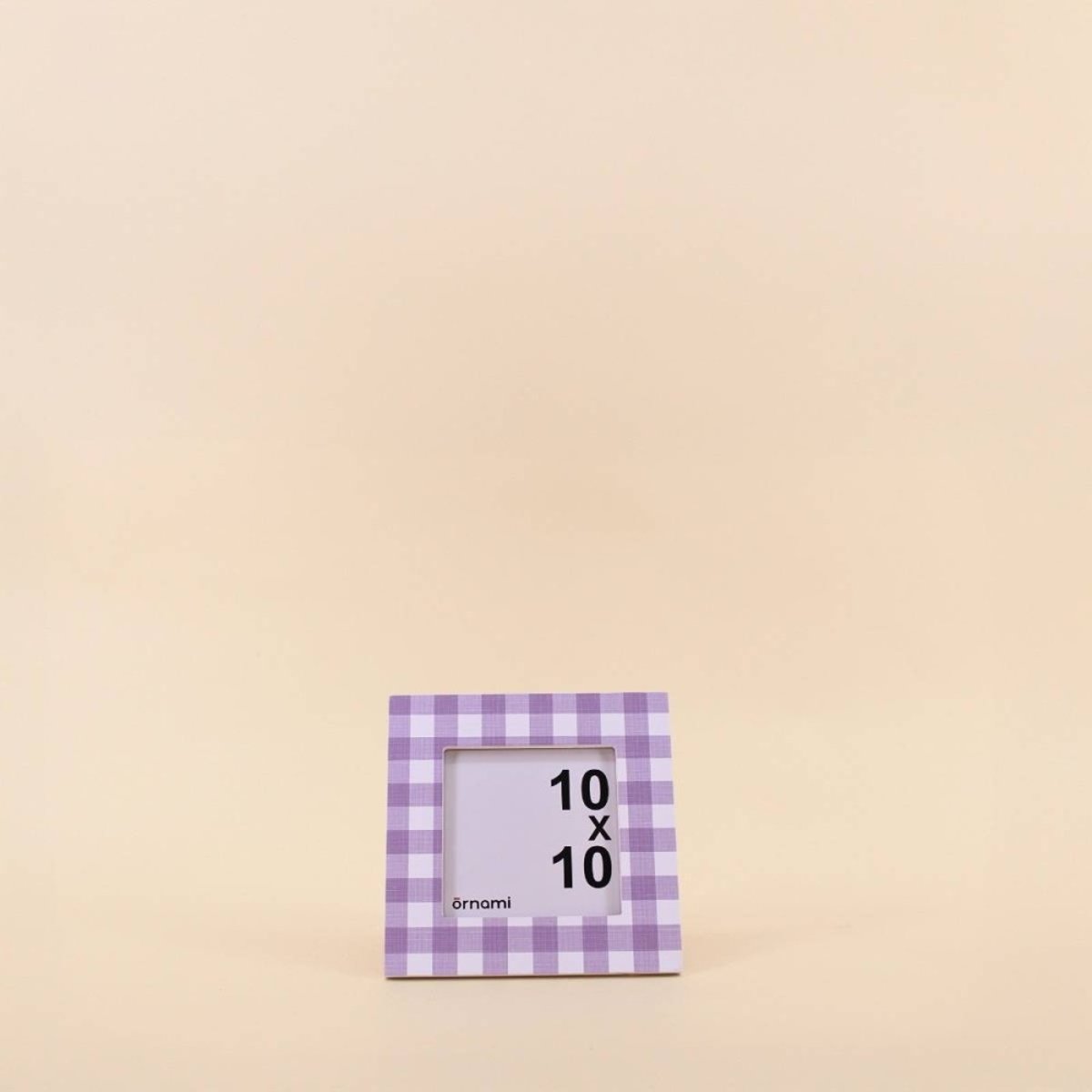 Cadre photo vichy 10x10cm violet, ORNAMI