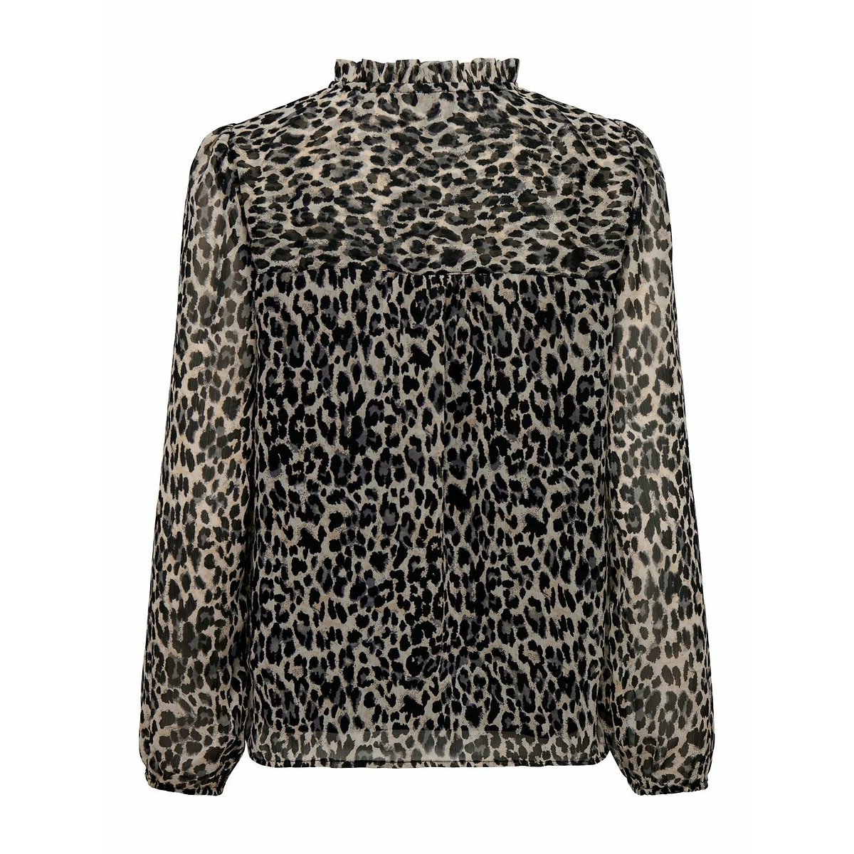 Draping High Neck Blouse leopard print, ONLY