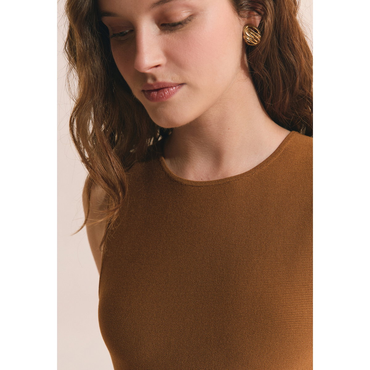 Top évasé à la taille POLETTE PULL henne, ETAM
