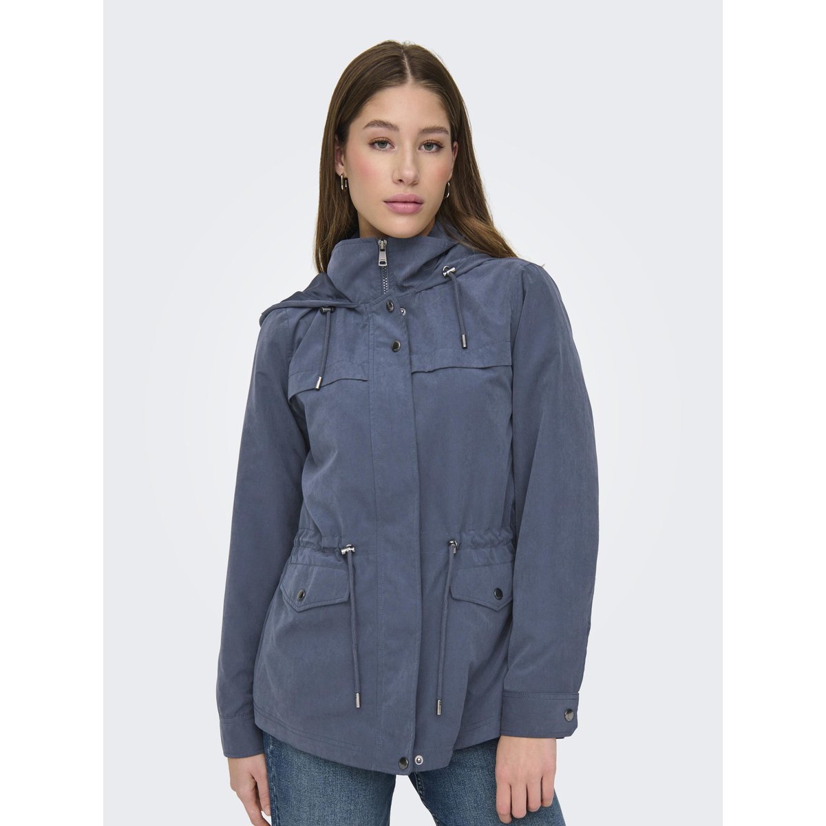 Parka à capuche ombre blue, ONLY