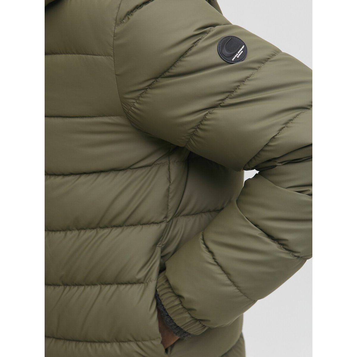 Piumino trapuntato verde kaki, JACK & JONES