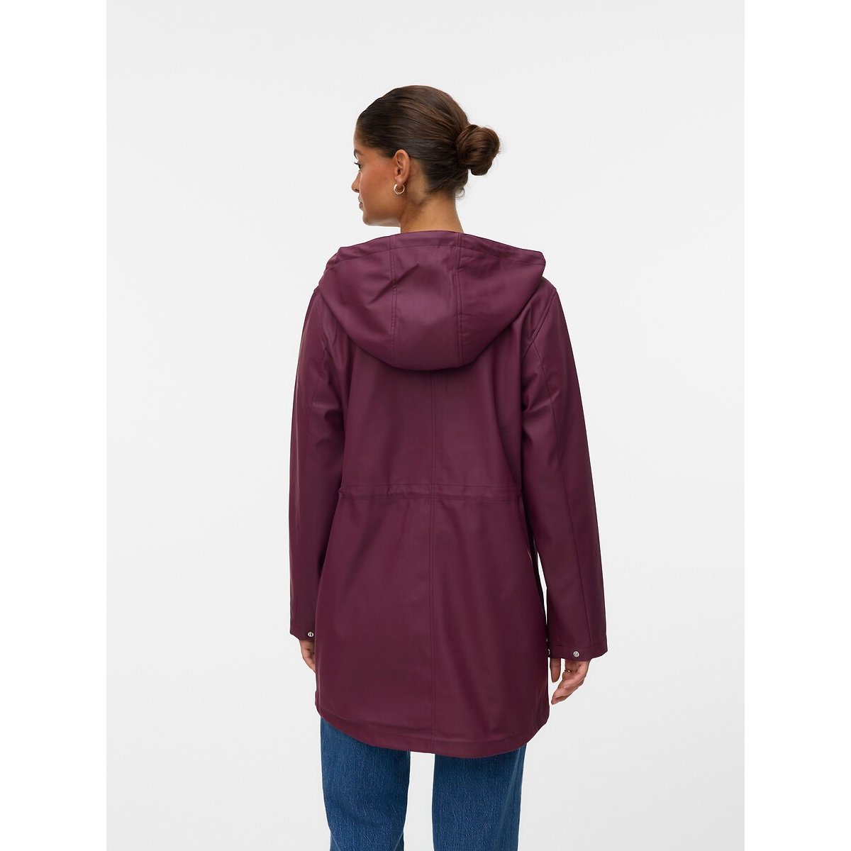 Cerata media lunghezza con cappuccio bordeaux , VERO MODA