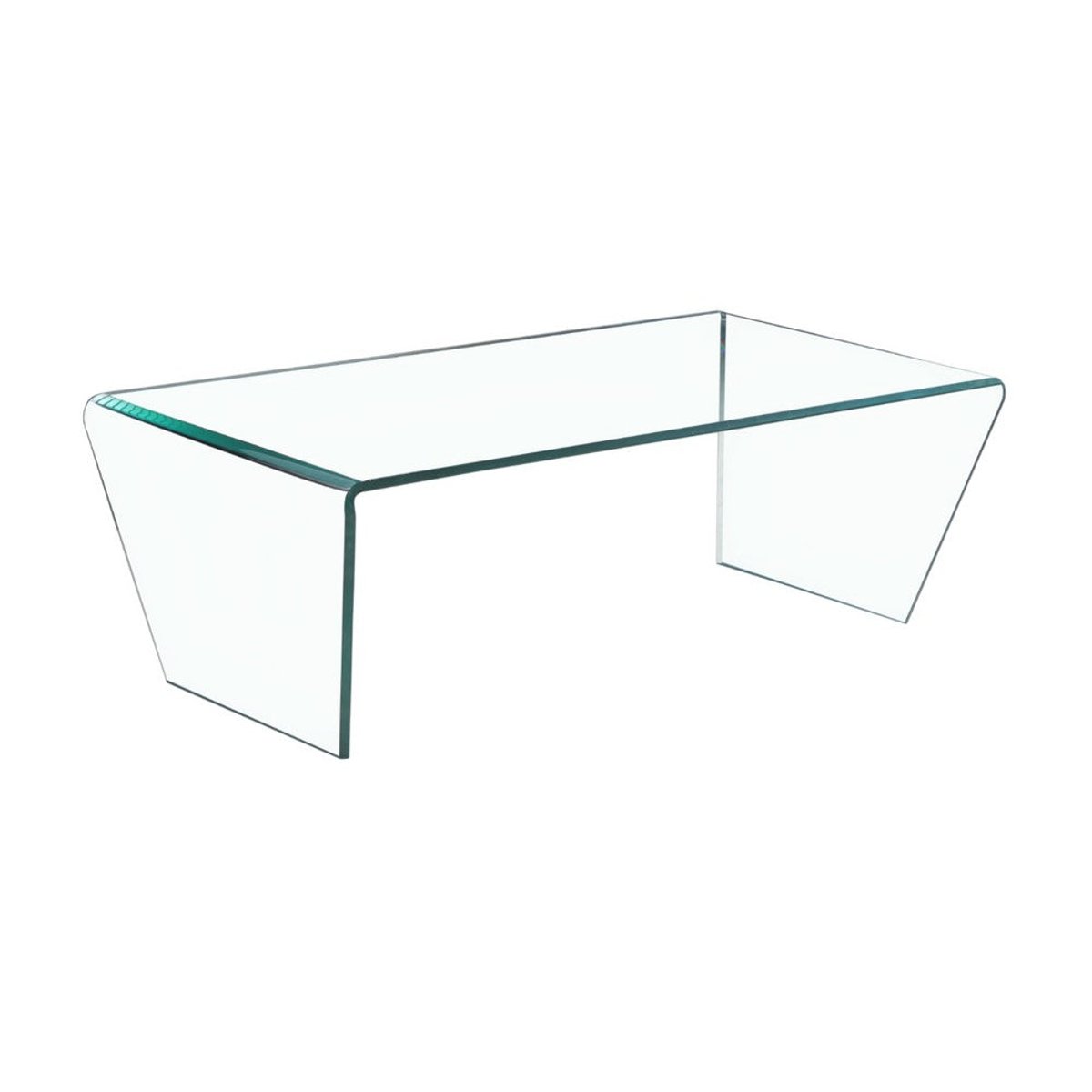 Table basse 120 cm en verre trempé transparent aucune, ZAGO