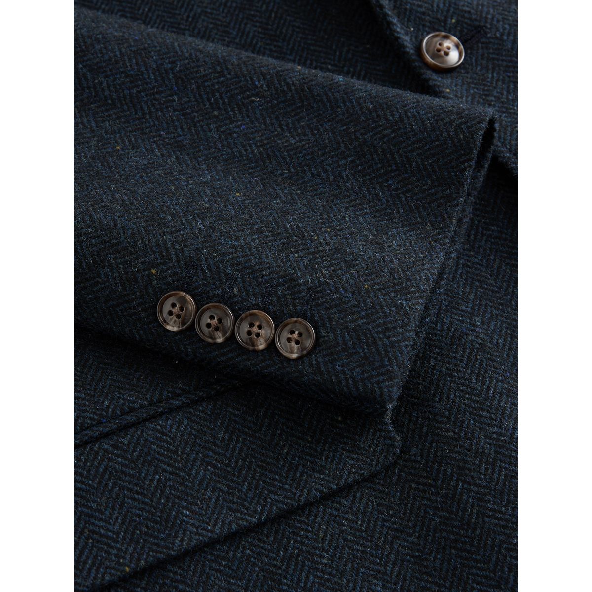 Veste de costume slim en laine à chevrons bleu marine, NEXT