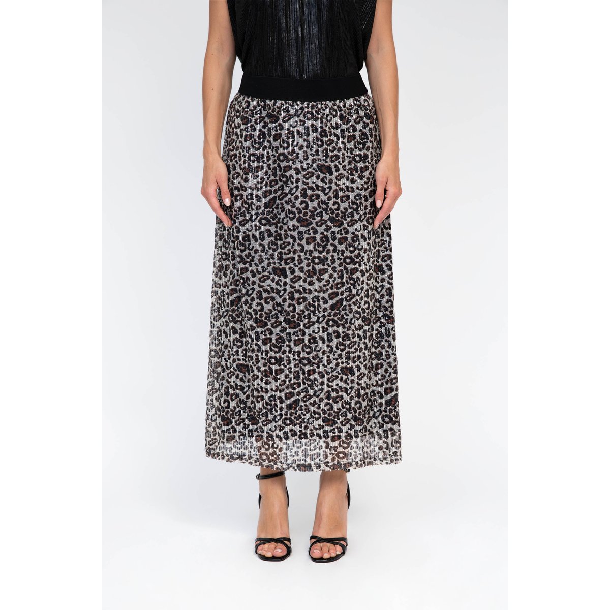 Jupe Midi JALYS leopard, AN'GE