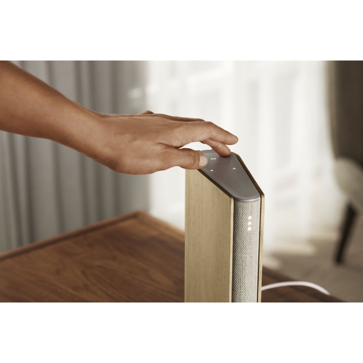 Enceinte portable Beosound Emerge Gold Tone Alu/Light Oak couleur unique, BANG ET OLUFSEN