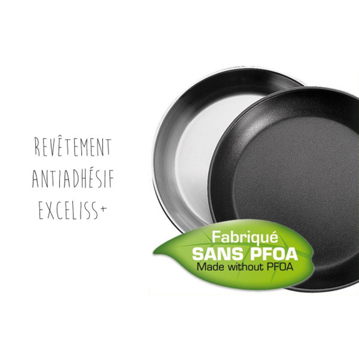 Poêle antiadhésive en inox amovible MUTINE inox, CRISTEL