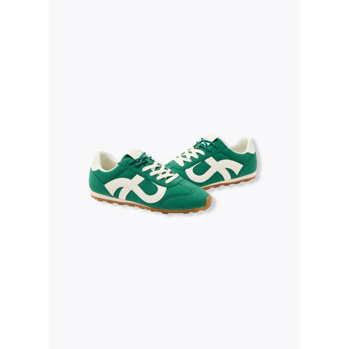 Baskets effet nubuck vert, PROMOD