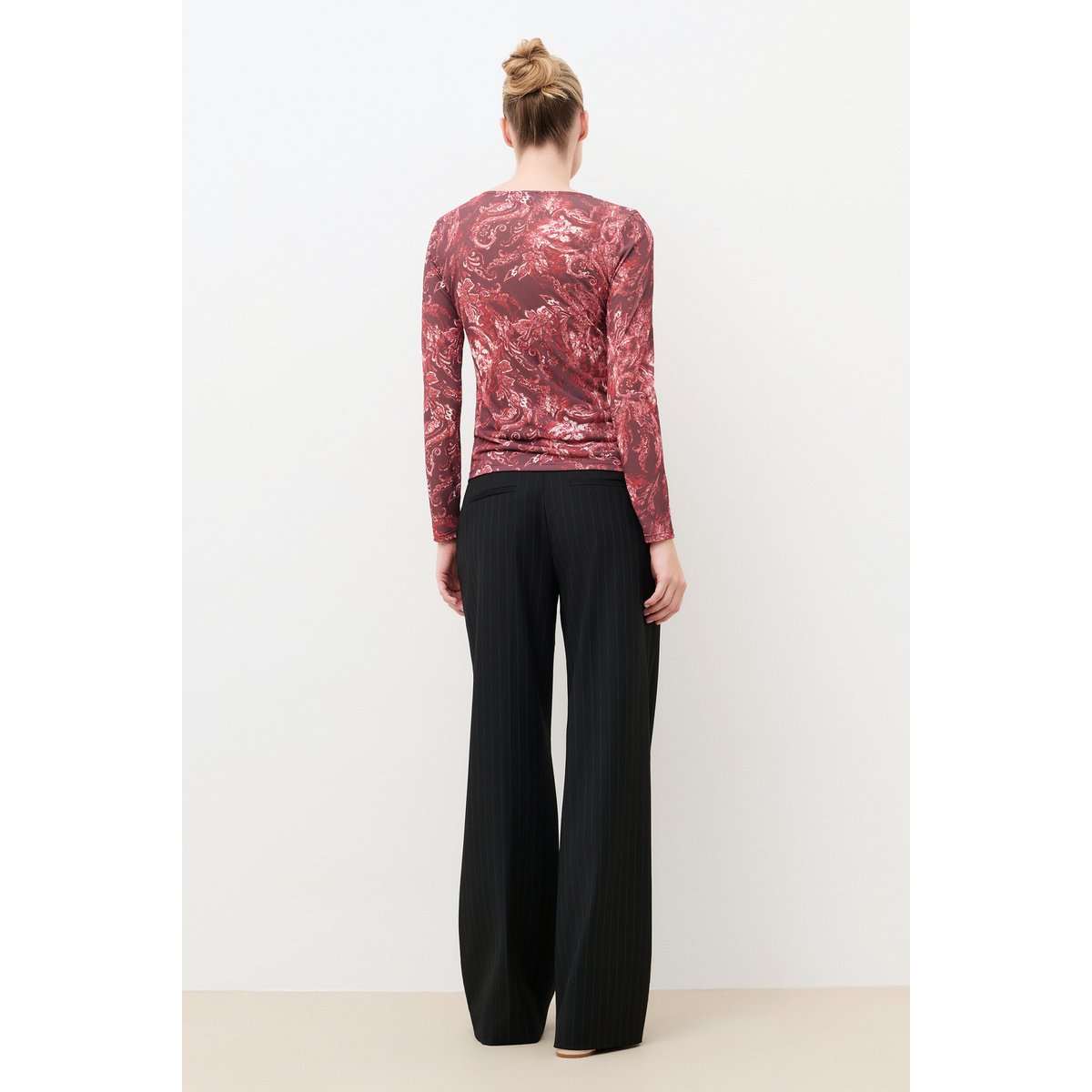 T-shirt cintré col rond TMERYL rouge, CAROLL
