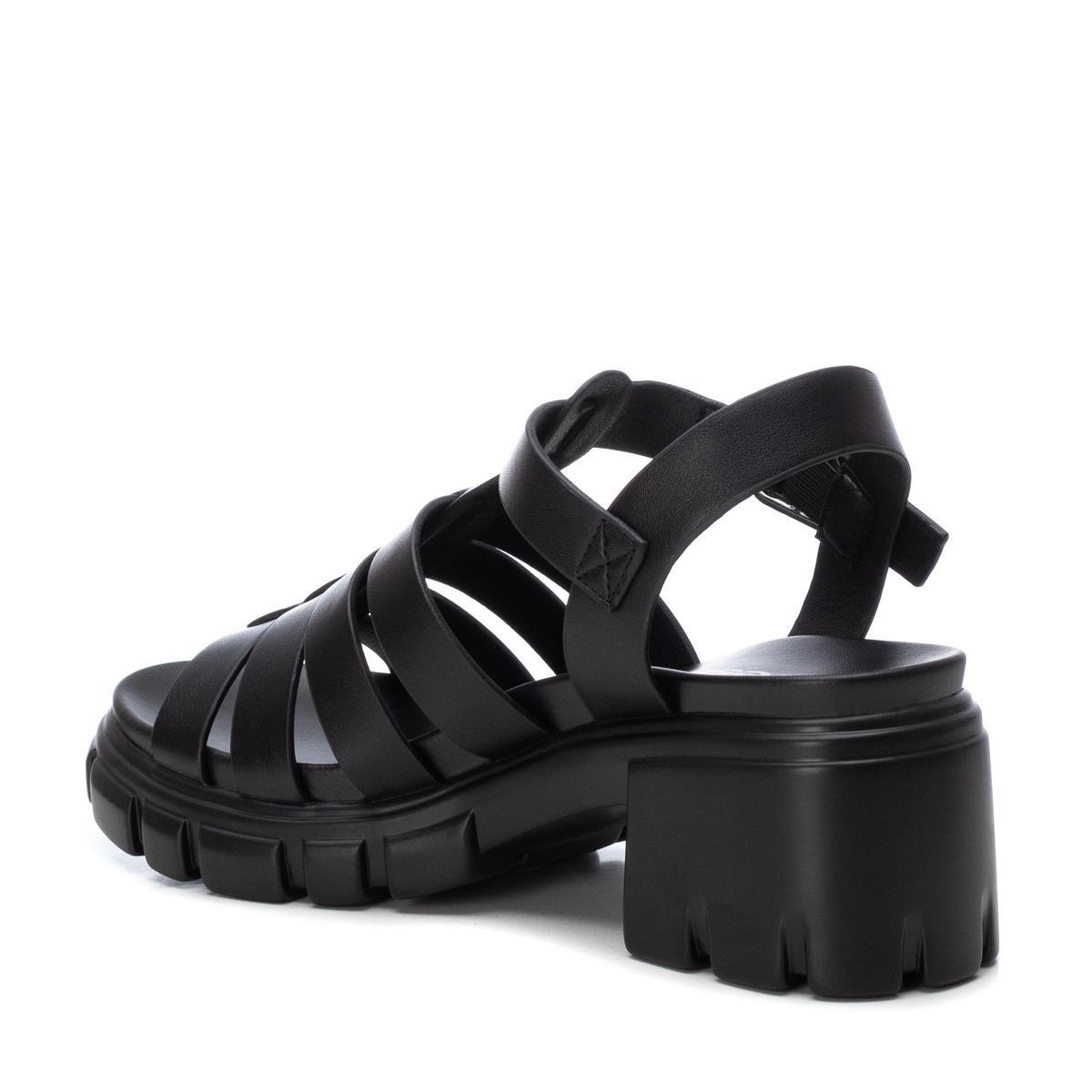 Sandale Talon Décontractée Boucle noir, REFRESH