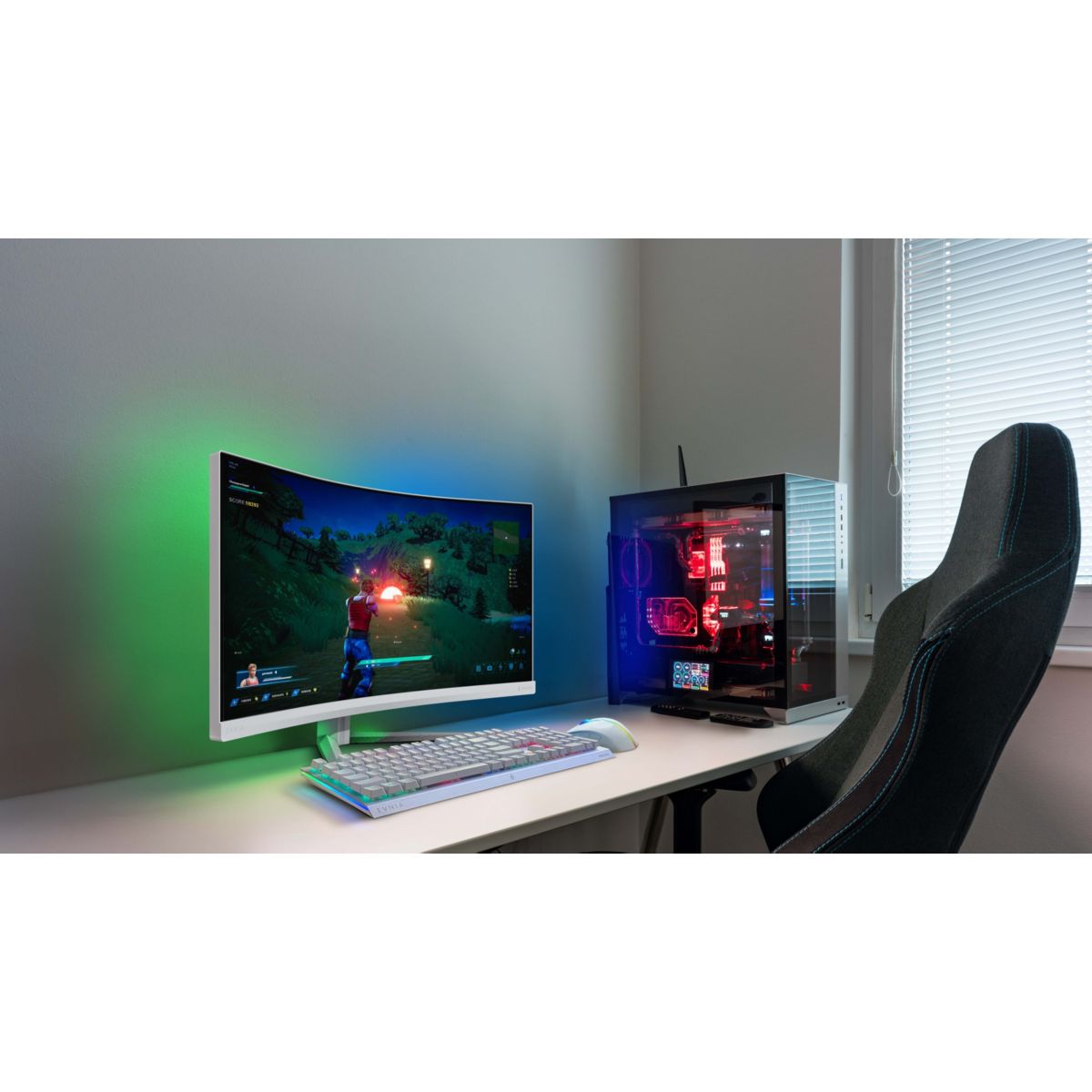 Ecran PC Gamer Evnia 34M2C5501A 34" Incurvé WQHD 180Hz Fast VA HDR 400 HDMI 2.1 Ambiglow couleur unique, PHILIPS