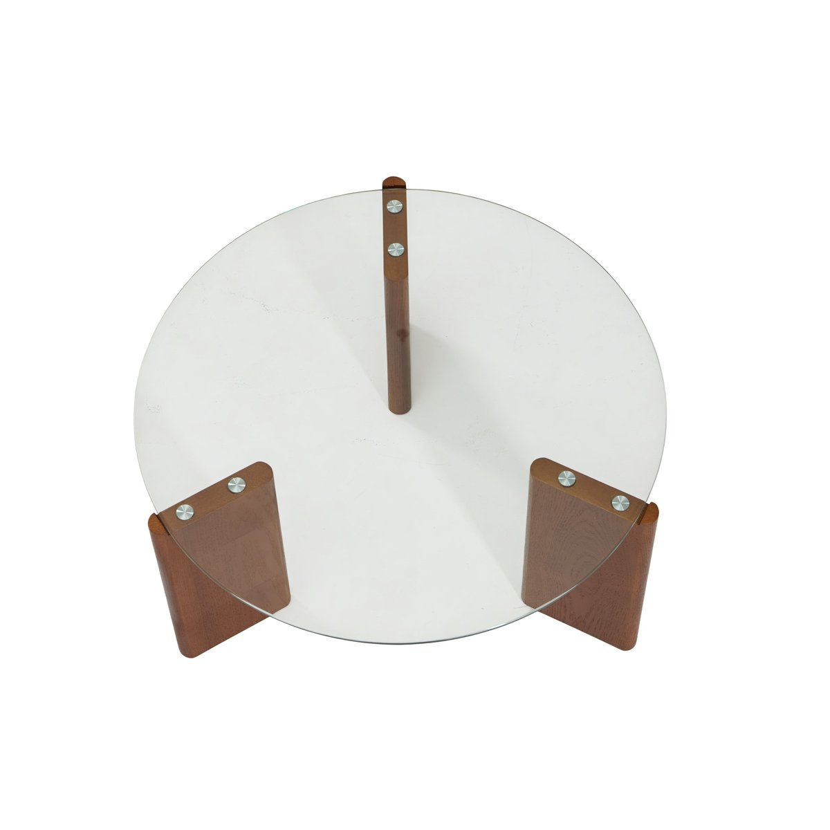 Table basse, verre trempé, ronde, SALO transparent, NORDLYS