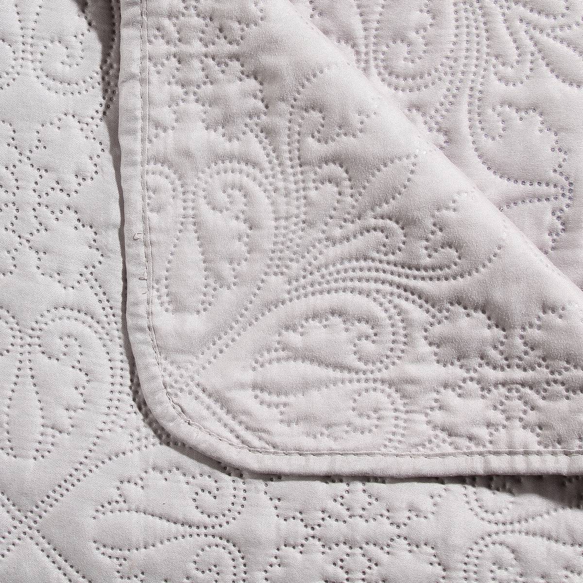 Dessus de lit avec taies ARABESQUE beige lin, ATMOSPHERA