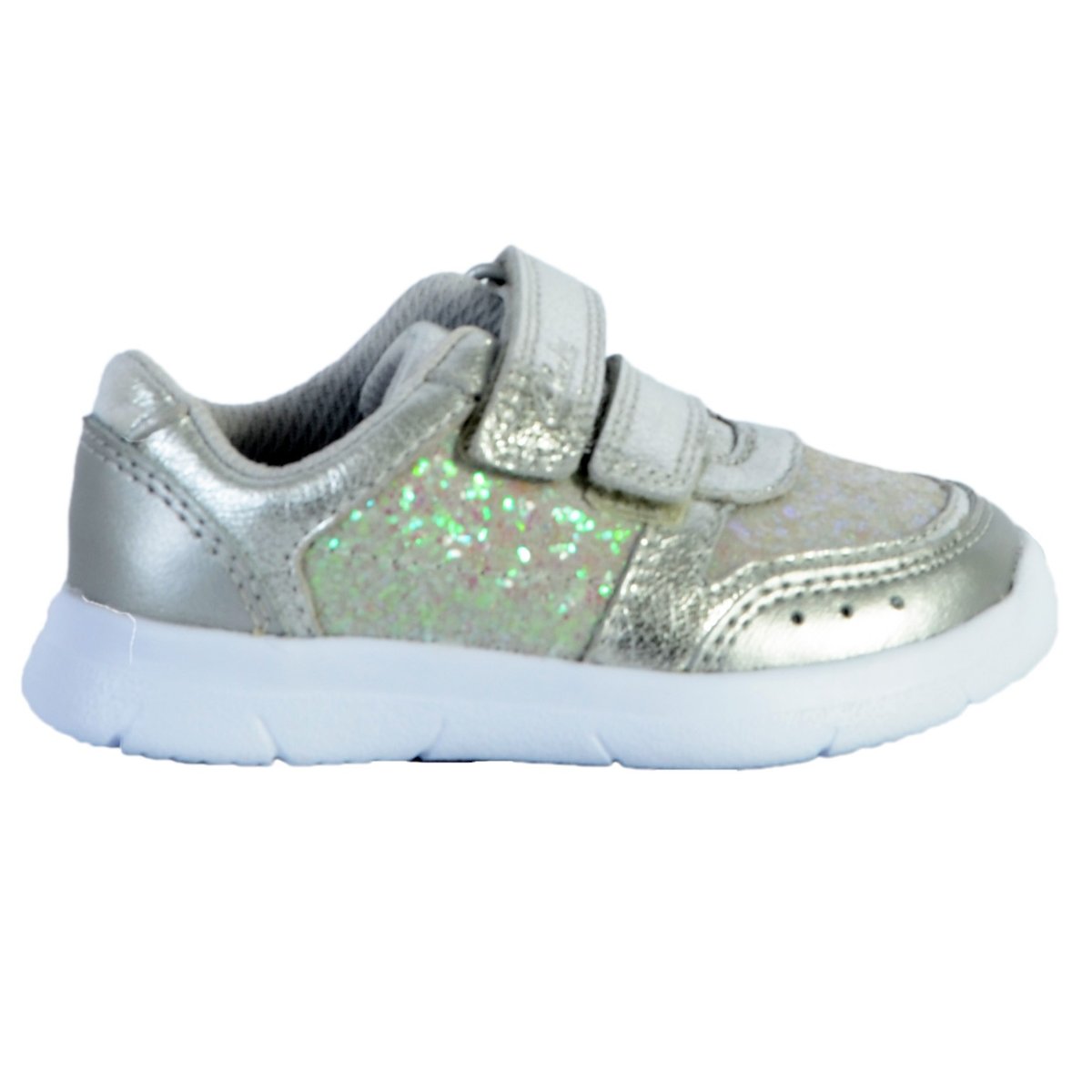 Basket Cuir Ath Sonar argent, CLARKS