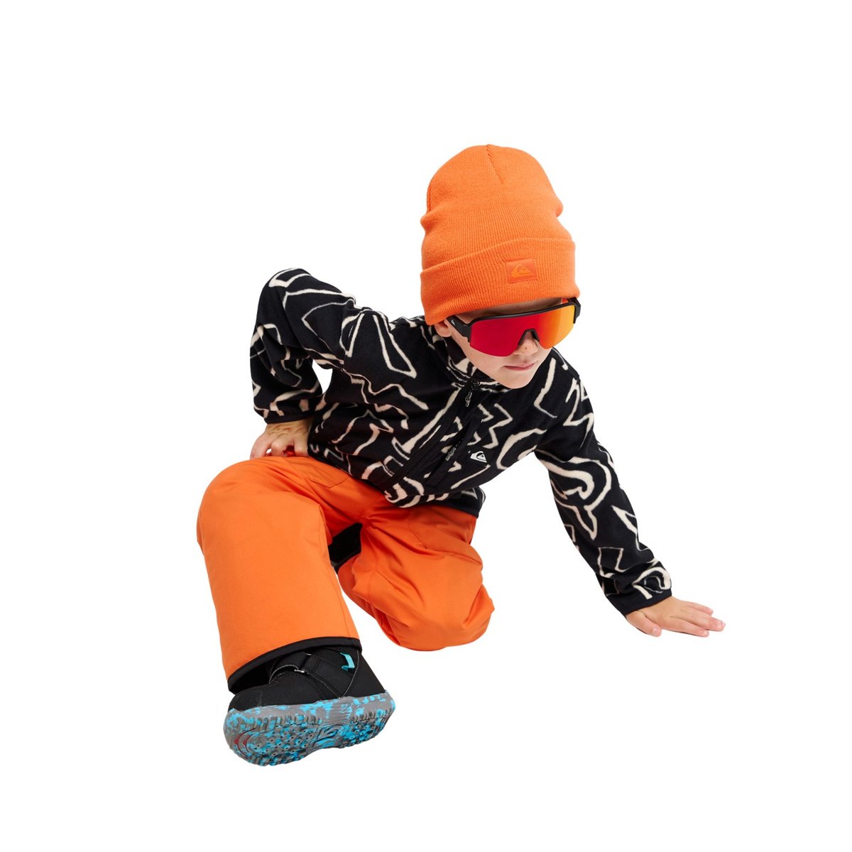 Polaire zippée intégrale NO DESTINATION noir black kids spiral, QUIKSILVER
