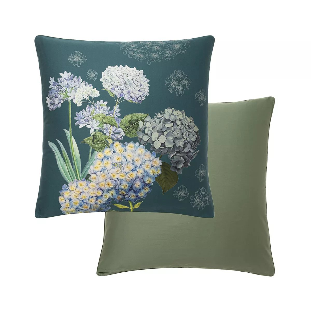 Taie d'oreiller satin de coton MAELYS SATIN canard, GARNIER THIEBAUT