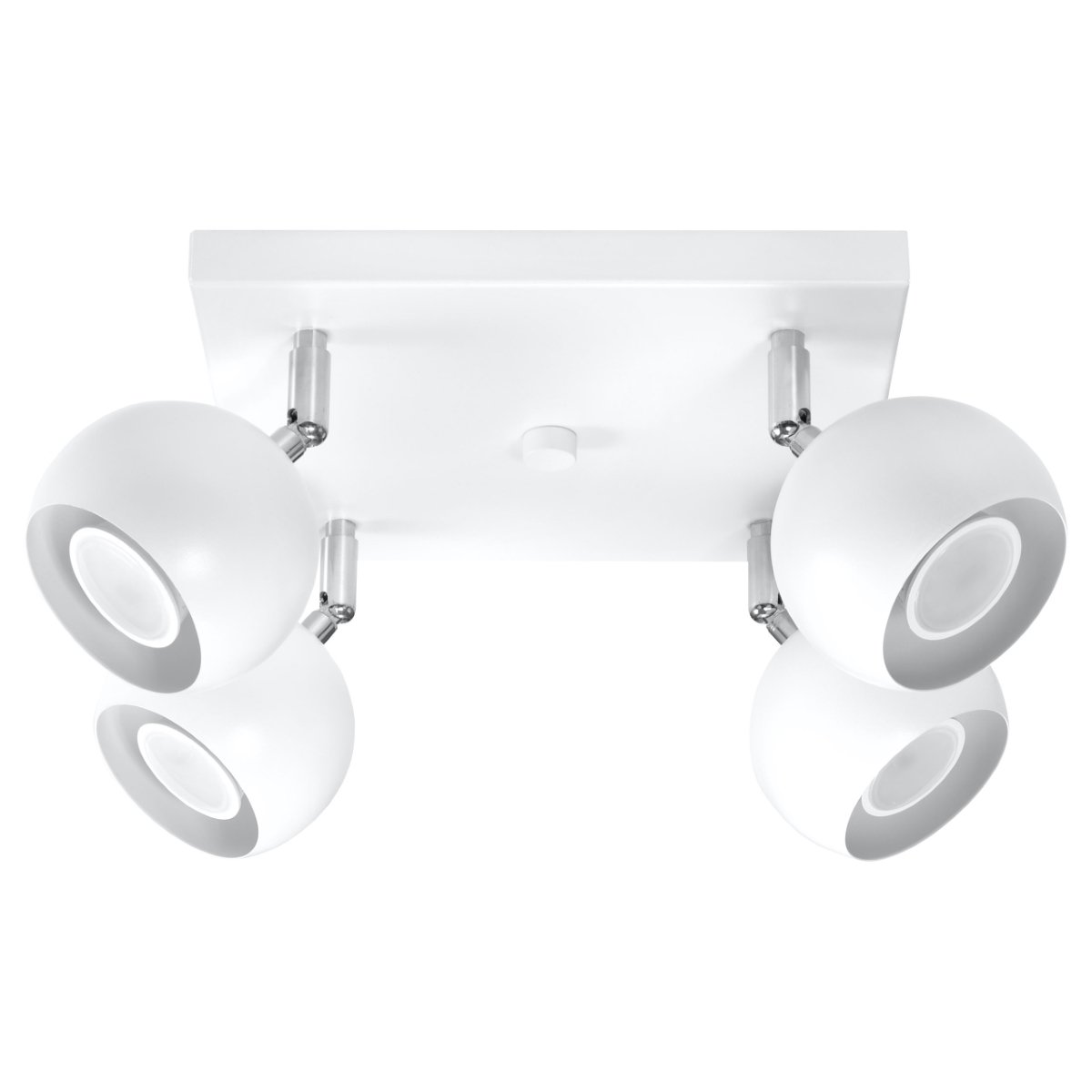 Plafonnier Acier Blanc GU10 4 Oculare blanc, EDEN