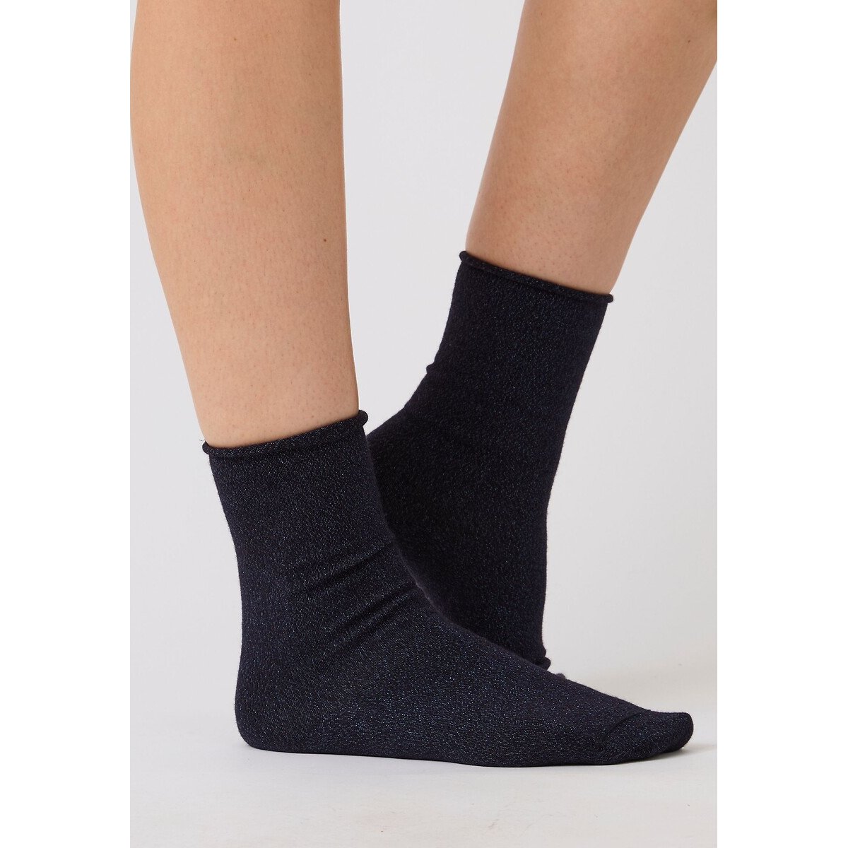 Lot de 2 paires de chaussettes fil textile Thermolactyl marine, DAMART