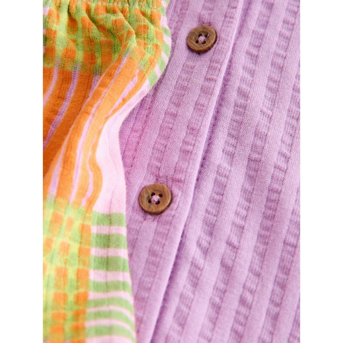 Ensemble débardeur à basque et short carreaux violets lilas, NEXT