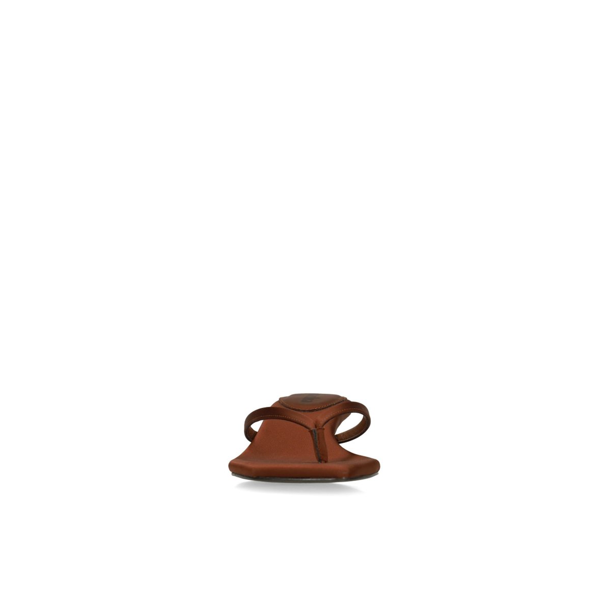 Claquettes à talon en satin marron, SACHA