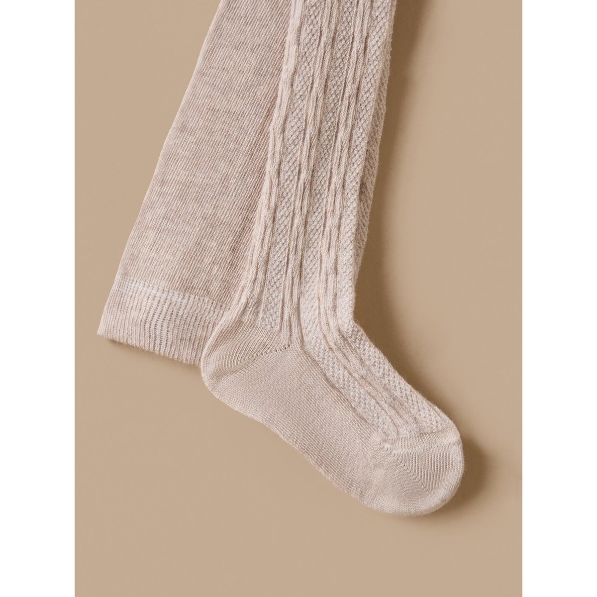Collants torsadés beige, CYRILLUS