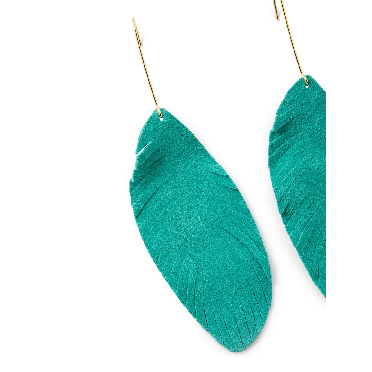Boucles d'oreilles plumes turquoise, DAXON