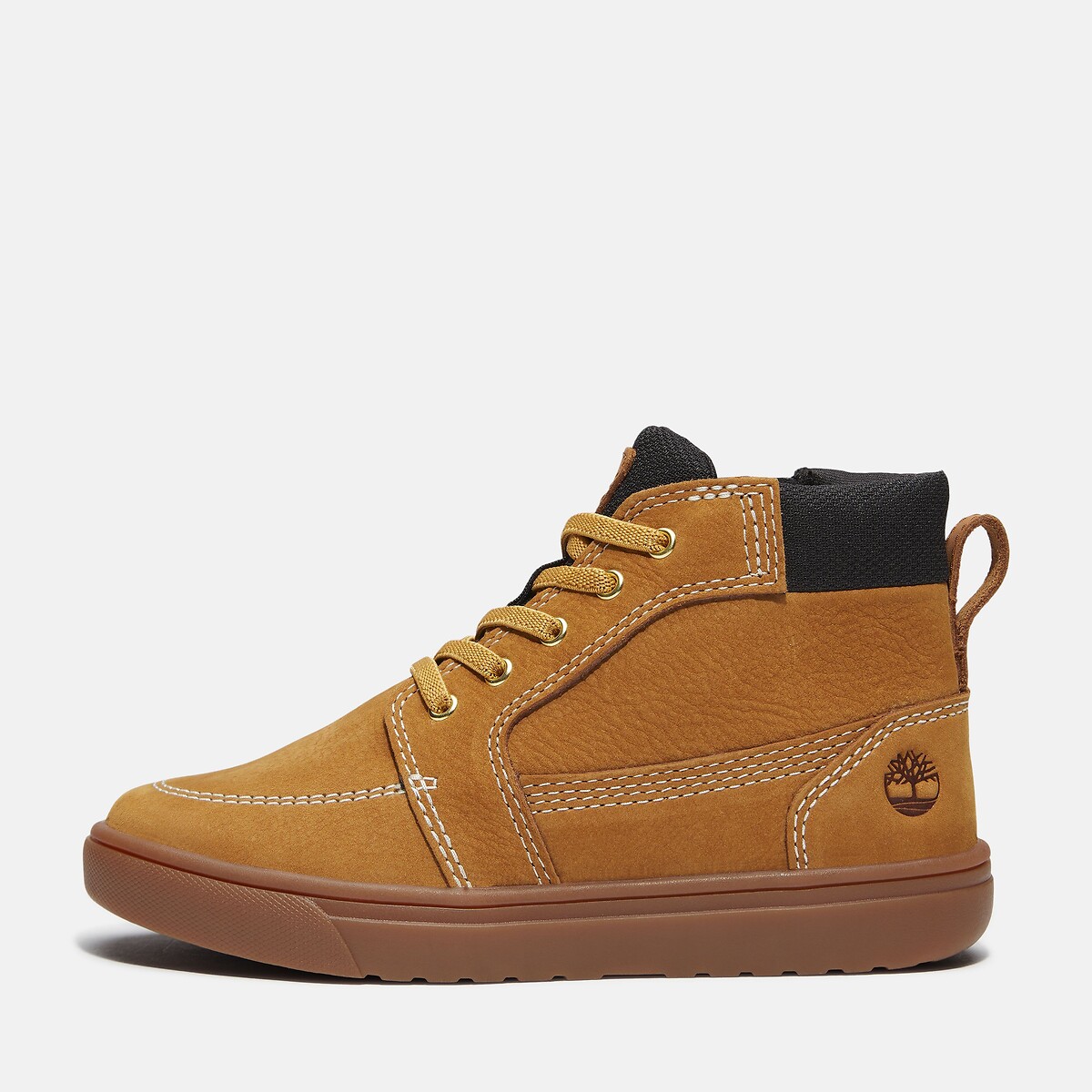 Leder-Sneaker LISBON STREET MID LACE mit Stretch-Schnürsenkeln und Reissverschluss gelb, TIMBERLAND