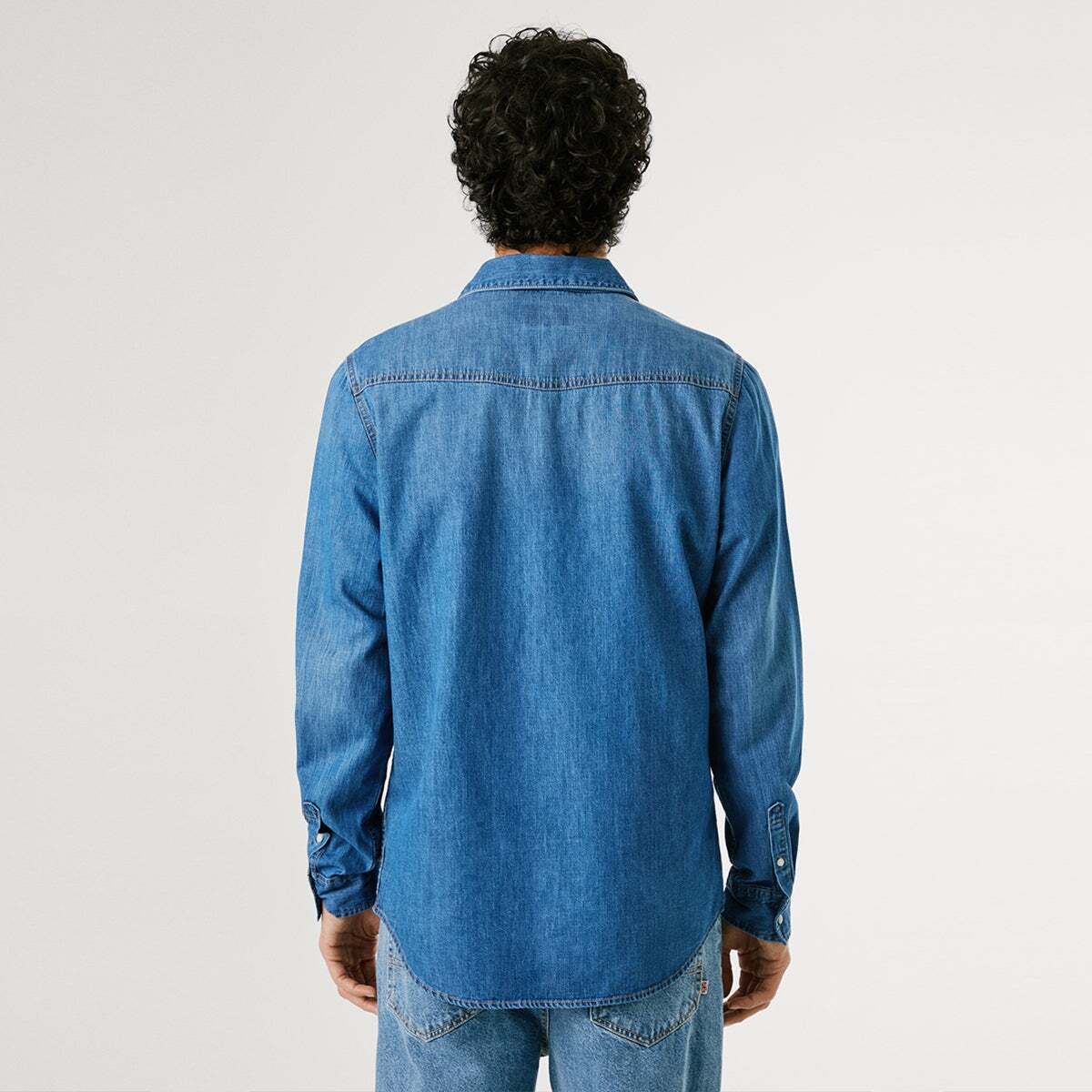 Chemise Coupe Regular En Denim authentic pepe blue, PEPE JEANS